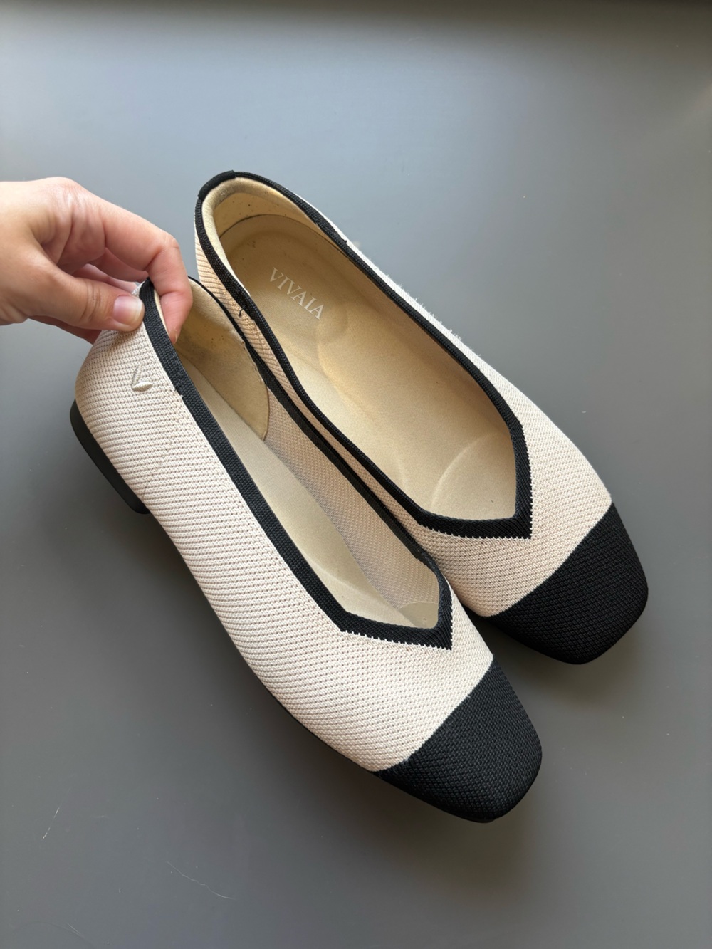 VIVAIA Square Toe Flats- 38 WIDE